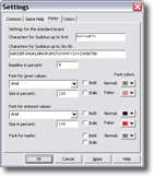 Settings dialog with arabic-indic numerals